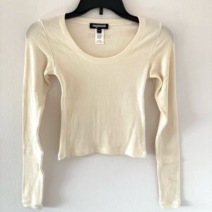 Vagabond Long Sleeve T-shirt Warm Fleece Stretch Shirt Size XS Womens New